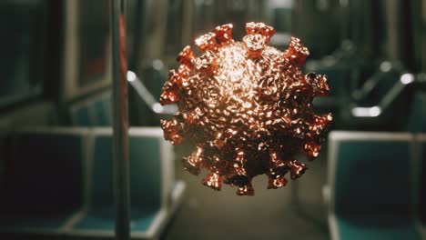 Coronavirus-Covid-19-Epidemie-Im-U-Bahn-Wagen
